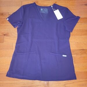 Figs Deep Purple Scrub Top